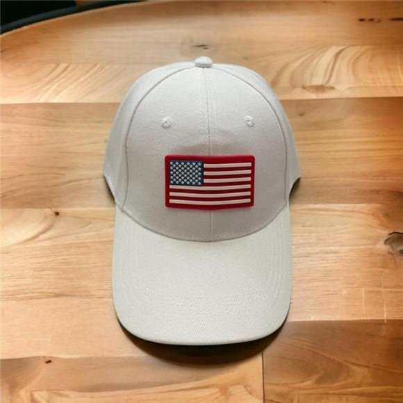 Embroidery Hat | American Flag Embroidered Washed Cotton Hat | Adjustable - Picture 1 of 6
